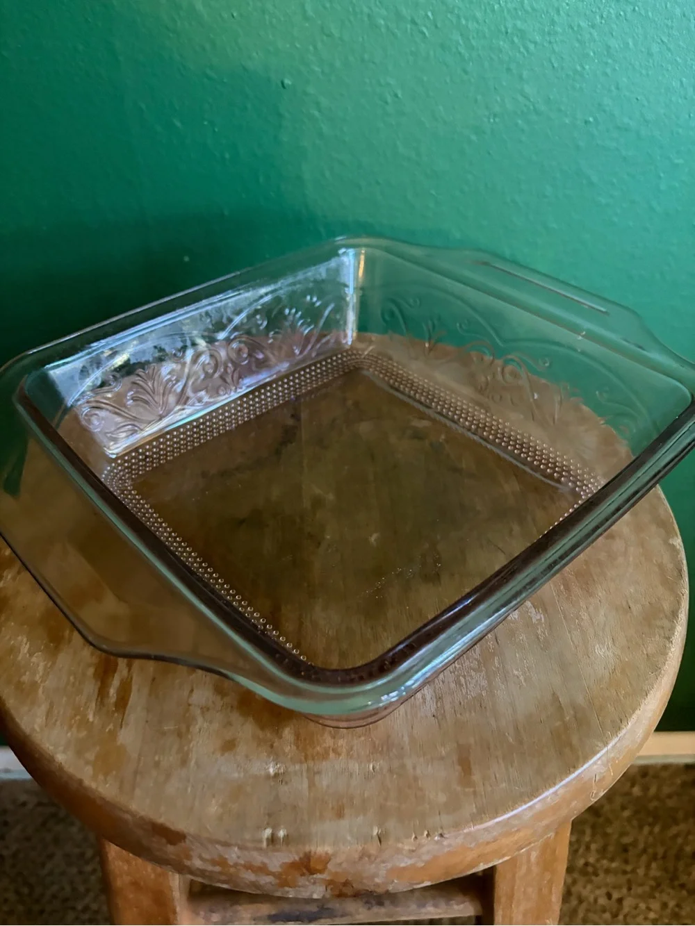 Anchor Hocking Laurel Rosewater Embossed Baking Dish 2 Quart